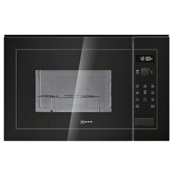Neff H12GE60S0G Built-In Microwave with Grill, Black
